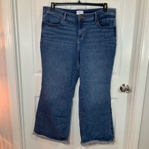 Lane Bryant Flare Mid Rise Wide Leg Denim Jeans Plus Size 22
